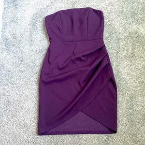 Strapless mini dress